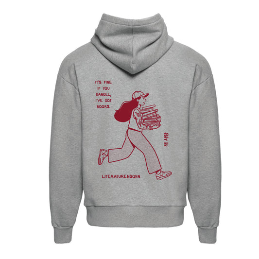 i'VE GOT BOOKS hoodie | grau