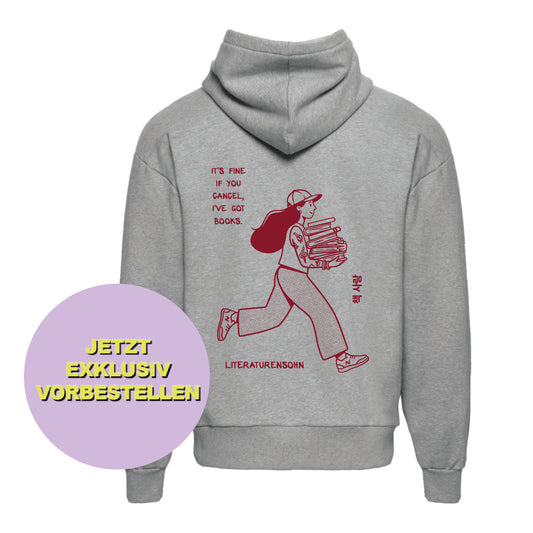 i'VE GOT BOOKS hoodie | grau