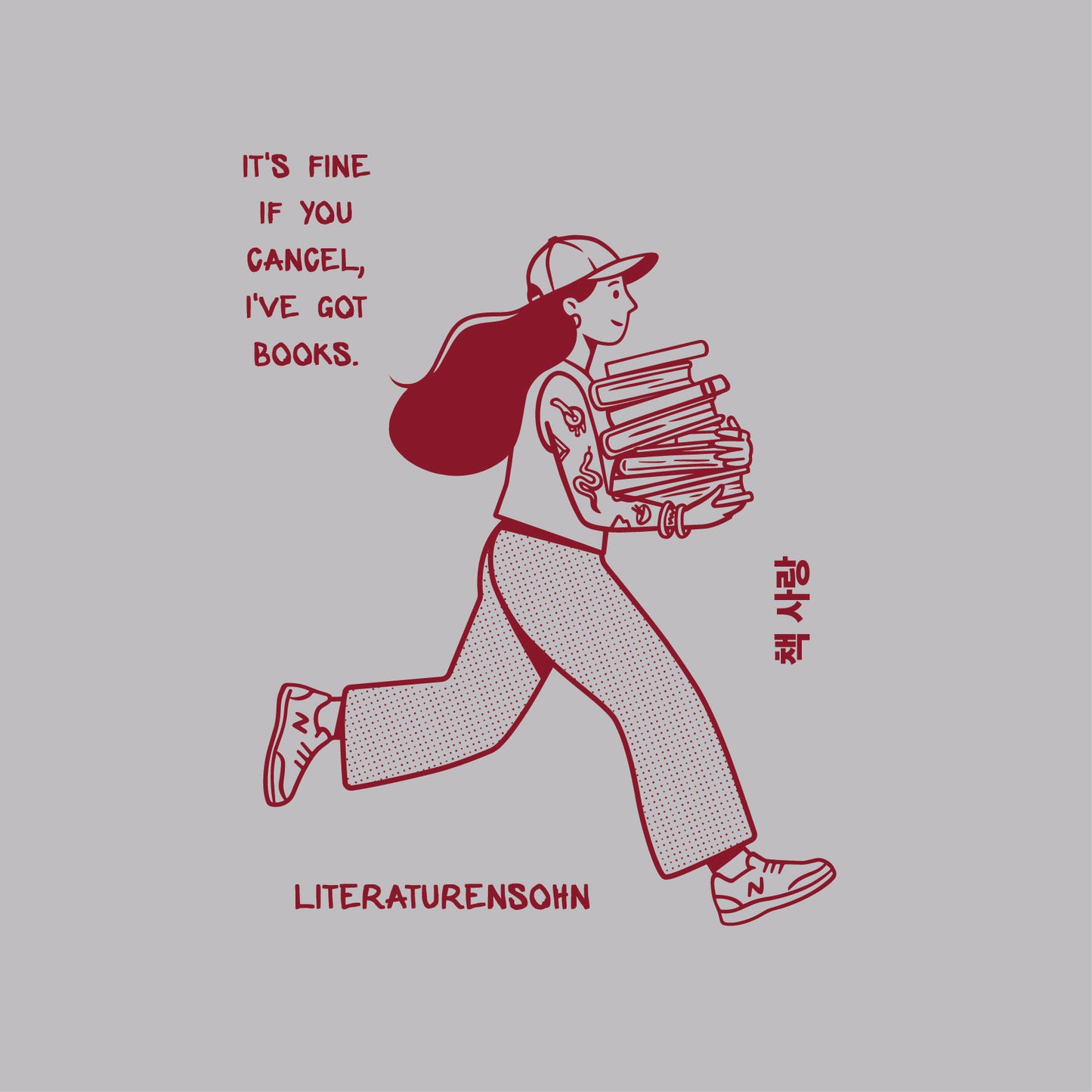 i'VE GOT BOOKS hoodie | grau