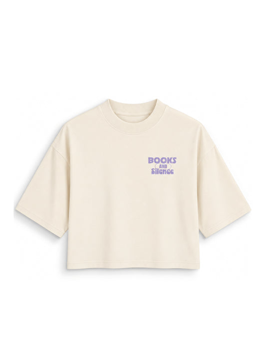 BOOKS & SILENCE - crop shirt