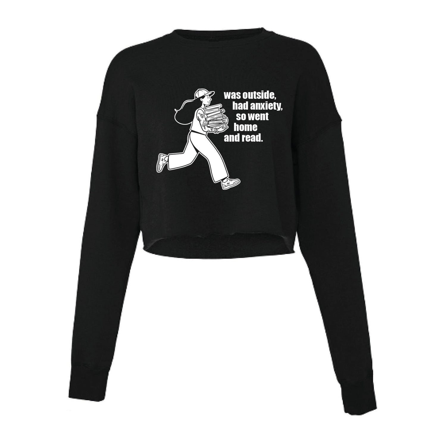 WENT HOME AND READ crop longsleeve