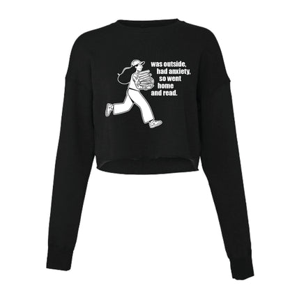 WENT HOME AND READ crop longsleeve