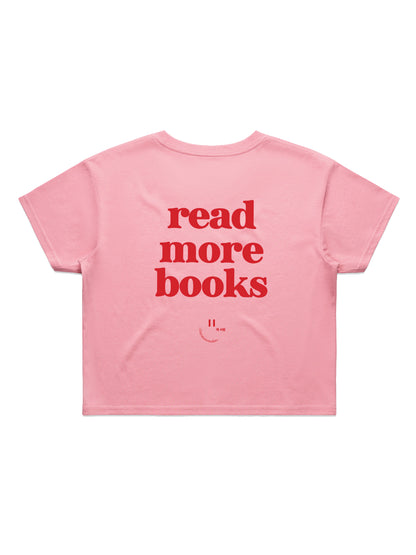 READ MORE BOOKS crop top
