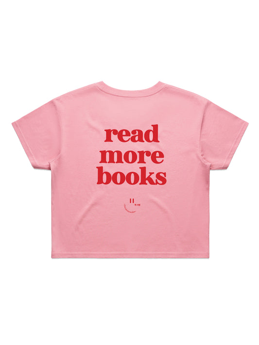 READ MORE BOOKS crop top